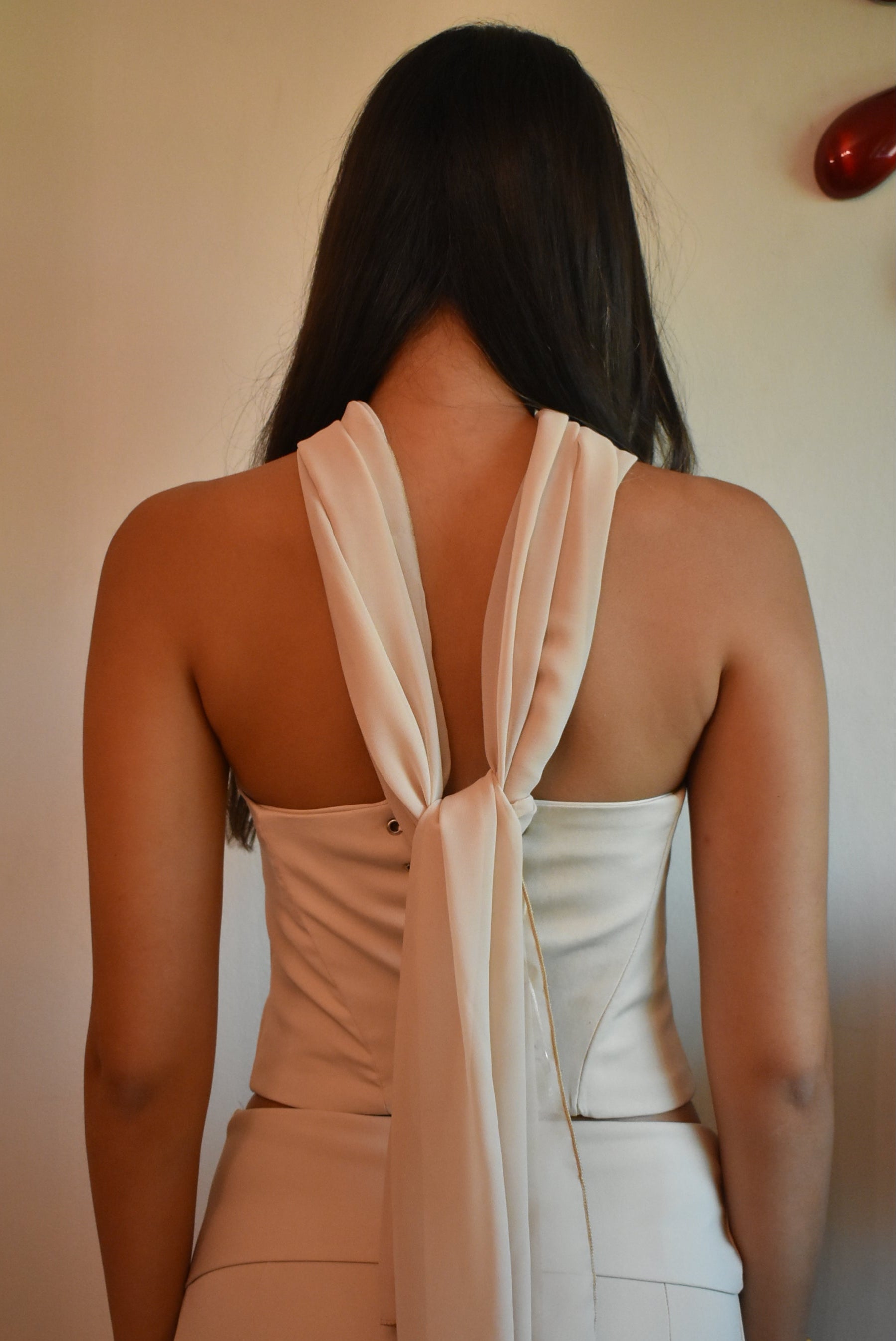 Soft Beige Strapless Corset